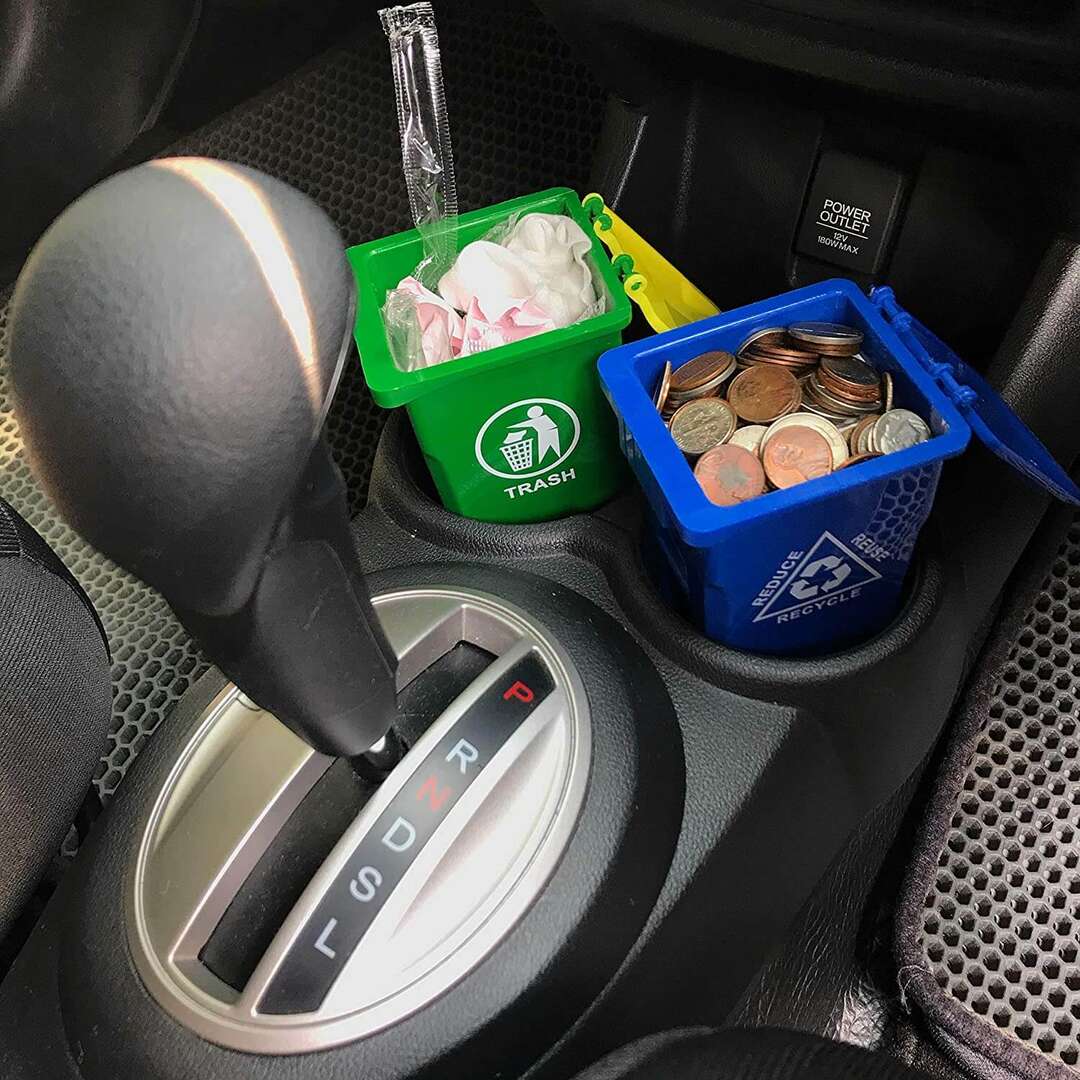 Car Trash Can Organizer For Rear Water Cup Holder Trash Bin Can Rubbish Bag  Garbage Storage ABS For Toyota Sienna Granvia 21-23 - AliExpress