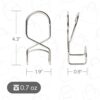 Metal Purse Hanger Closet Set of 4 - Anti-Fall Heavy Duty Bag Organizer Hooks for Handbags, Backpacks & Totes, image 3
