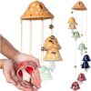 Wiosi Mushroom Wind Chimes for Outside Garden Decor - Mushroom Ornaments Piece - Ceramic Windchimes Outdoors - image 2