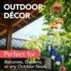 Wiosi Mushroom Wind Chimes for Outside Garden Decor - Mushroom Ornaments Piece - Ceramic Windchimes Outdoors - image 4