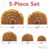 Wiosi 5-Piece Turkey Gill Mushroom Floating Shelves image 4