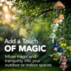 Wiosi Mushroom Wind Chimes for Outside Garden Decor - Mushroom Ornaments Piece - Ceramic Windchimes Outdoors - image 3