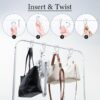 Metal Purse Hanger Closet Set of 4 - Anti-Fall Heavy Duty Bag Organizer Hooks for Handbags, Backpacks & Totes, image 12