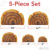 Wiosi 5-Piece Turkey Gill Mushroom Floating Shelves image 9