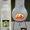 Wiosi Small Chiminea Outdoor Fireplace Grey –Clay Chimineas with Chimney Rain Lids and Solid Metal Stands - Mi image 16